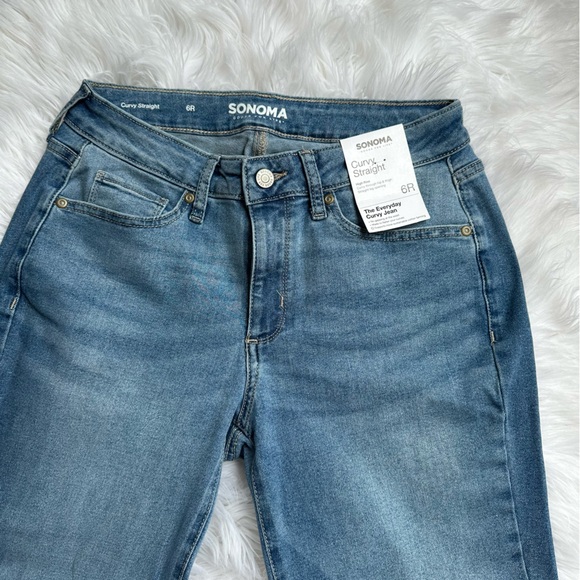 🤍🫧[ Sonoma ] Women’s 6R Curvy Straight High Rise Denim Jeans - Picture 8 of 11
